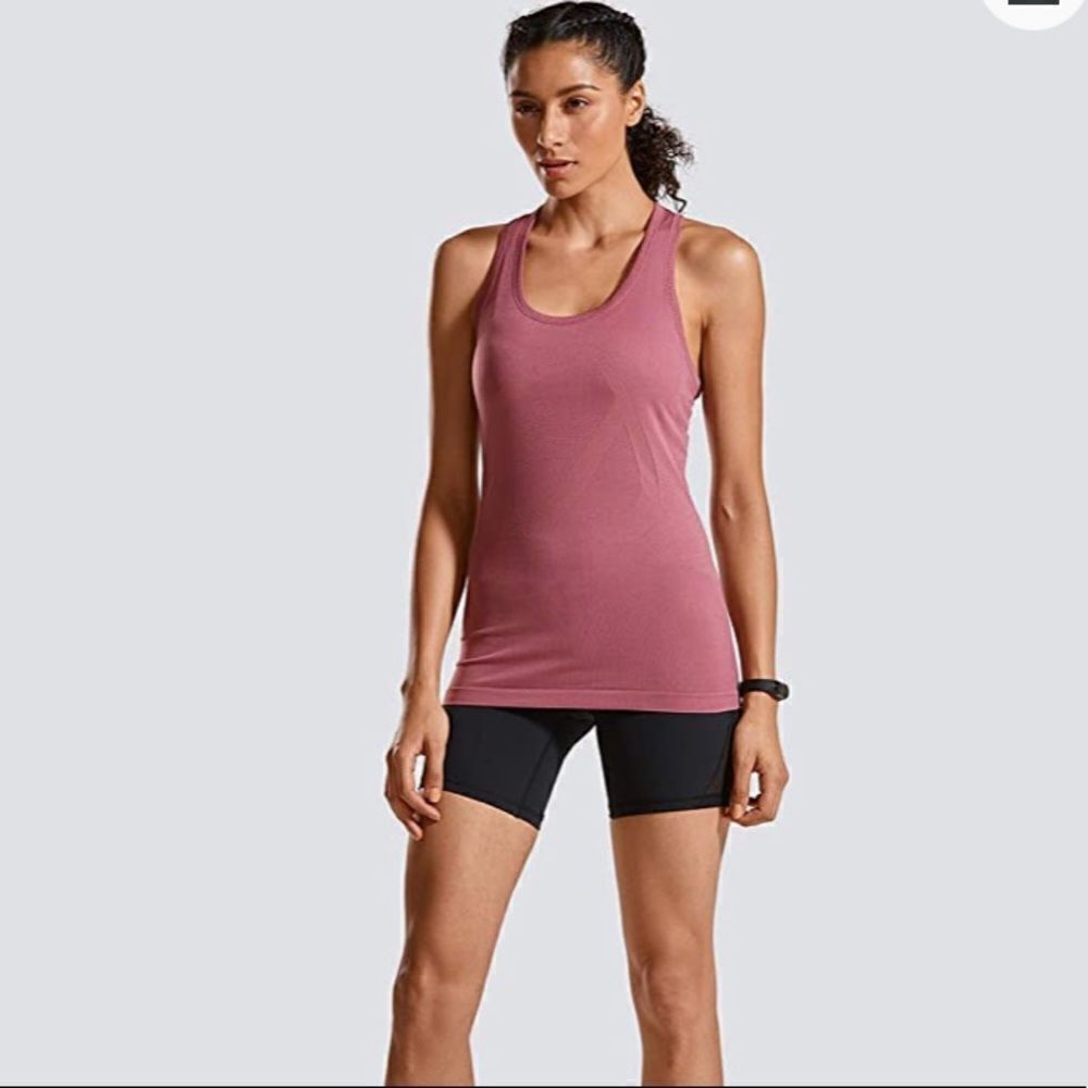 CRZ Yoga Seamless Merlot Tank EUC